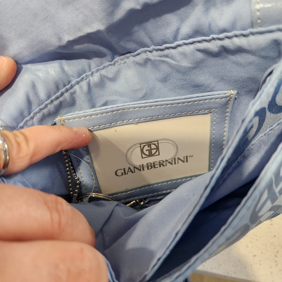 Gianni Bernini bag mini blue wristlet multi pockets - Picture 6 of 7